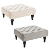 Large Fabric Buttoned Ottoman Chesterfield Coffee Table Side Table Footstool UK