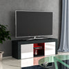 Black TV Unit Cabinet Stand LED Modern Furniture MDF Gloss Matte Entertainment