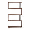 Wooden S Shape Lounge Storage Display Unit Bookcase Bookshelf