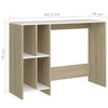 Modern Small Writing Table PC Laptop Office Computer Desk Shelves Shelf Storage