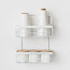 2 Tier Metal Wire Storage Basket Rack Wall Mounted Bathroom Shower Caddy Shelf