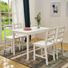 Compact Solid Wood Dining Table and 4 Chairs Set Home Kitchen Furniture 4 Colors