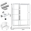 Large Canvas Fabric Wardrobe Cloth Storage Cupboard Home WaterProof Easy Clean