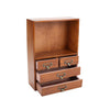 4 Drawes Rustic Desktop Cabinet Wood Chest Storage Unit Organizer Shelf Rack Box