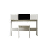Modern White Dressing Table Makeup Desk w/Flip-up Drawer Mirrors & Stool NEW