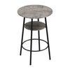 Industrial Bar Table Set, 3 Piece Kitchen Breakfast Bar Table Dining Room Set HT