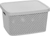 Small Large Plastic Storage Box with Lid Kitchen Home Office Basket Container