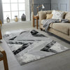 GREY BLACK MODERN DESIGN RUG SOFT LARGE LIVING ROOM FLOOR BEDROOM CARPET RUGS