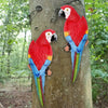 Resin Parrot Bird Statue Outdoor Garden Ornament Decoration Wall Tree Lawn Decor