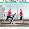 2 in 1 Folding Treadmill Electric Walking Running Machine Bluetooth LED Display