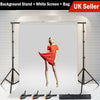 Adjustable Photo Backdrop Support Stand KIT Studio Background White Screen + Bag