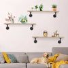 Wood Floating Shelf Storage Unit Kit Fitting Wall Mounted Corner Shelves Rack