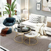 Marble Vein Round Coffee Tables Sofa Side Nested End Tables Living Room Home UK~