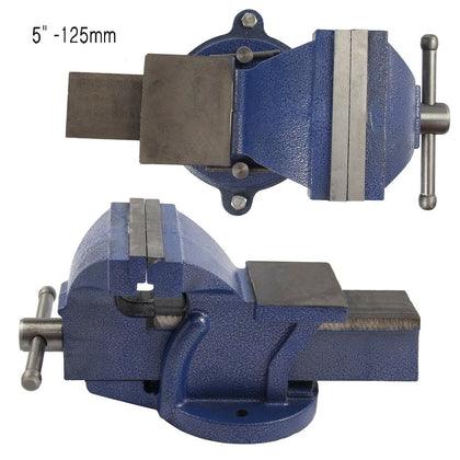 Heavy Duty 5 inch Work Bench Vice Engineer Jaw Swivel Base Vise Clamp Metal Tool
