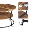Round Coffee Table Cocktail Table With Shelf Tea Table Home
