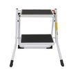 2 Step Ladder Stool Safety Anti Slip Rubber Mat Tread Steel Folding Frame DIY