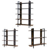 3-4-5 Tier Bookcase Shelving Unit Industrial Rustic Wood Metal Storage Shelf