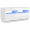 Modern TV Unit Cabinet Stand High Gloss Doors 200cm with LED Lights Drawers