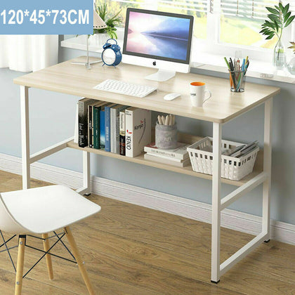 120cm Home Furniture Office PC Computer Desk Writing Table Workstation Bookshelf