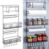 Refrigerator Side Rack Kitchen Fridge Side Organizer Storage Holder Shelf Metal