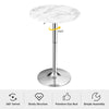 Modern Round Marble Bar Table Height Adjustable 360° Swivel Counter Pub Table