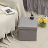 Small Seat Storage Ottoman Folding Pouffee Foot Stool Cubed Toys Box For Bedroom
