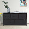 Bedroom Chest of Drawers Sideboard Unit Storage Cabinet w/ 5 Fabric Drawers ESE