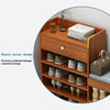 5 Layers Wooden Chair Shoe Storage Bench Shelves Organizer Rack Cabinet & Drawer