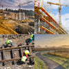 VEVOR Aluminium Tripod & 5m Survey Levelling Staff for Laser Level 1.65m Tripod