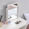 White Dressing Table Vanity Makeup Desk w/ 3 Drawers Large Mirror Stool Bedroom