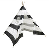 Kids Teepee Tent Black and White Stripe Children Play House for Indoor & Garden