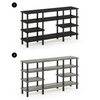 Furinno 18074 Series Turn-N-Tube 4-Tier Multipurpose Wide Shelf TV Stand