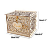 Wedding Card Box with Lock Wooden Gift Box Money Box Baby Shower Birthday Decor