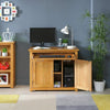London Solid Oak Hideaway Home Office Computer Desk SLIGHT SECONDS UK46-F977