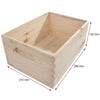 Pine Crate Chest Wooden Storage Box / 5 Sizes / Open Top / For Craft Decoupage