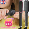 Electric Hair Straightener Brush Straight Quick Iron Hot Comb Negative ion Brush