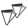 Wall Mounted Shelf Metal Black Rack Storage Hanging Hanger Triangle Shelves Unit