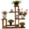 5Tier Solid Wood Plant Stand Flower Pot Shelf Balcony Holder Rack Anti-Corrosion