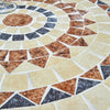 Bistro Table Set Brown Beige Mosaic 2 Chairs Outdoor Furniture Garden Furniture