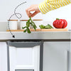 9L Folding Kitchen Waste Bin Trash Can Basket Hanging Over The Cabinet Door