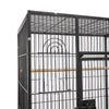 Mobile Metal Bird Cage Freestanding Parrot Lovebird Canary House Indoor Outdoor