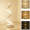 LED Table Lamp Spiral Desk Lamp Warm White Modern Reading Light Bedside Room