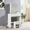 Modern Dressing Table Sliding Mirror Makeup Jewelry Desk w/ Shelf&Drawer Bedroom