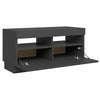 Modern TV Unit Cabinet Stand High Gloss Doors 200cm with LED Lights Drawers