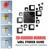 DIY Wall Clock 3D Crystal Mirror Living Room Sticker Watch Home Modern / j