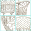 Black/White Hanging Lace Hammock Chair Swing Rope Outdoor Indoor Bar Garden Seat (Beige)