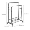 Heavy Duty Double Clothes Rail Garment Hanging Rack Display Stand Storage Shelf