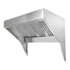 Commercial Exhaust Hood 9FT Food Truck Hood Exhaust 201 Stainless Steel