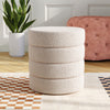 Upholstery Pouffe Stool Round Dressing Table Vanity Chair Footstool Fluffy Seat