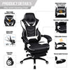 Executive Office Chair Racing Gaming Computer Desk PU Leather Adjustable Swivel